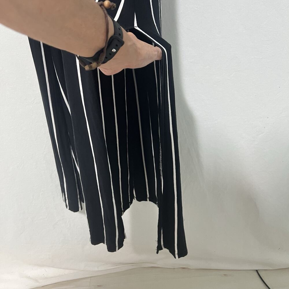 SOMA Super Soft Maxi Bra Dress Striped Size XL Black White Resort Wear Stretch - Picture 6 of 12